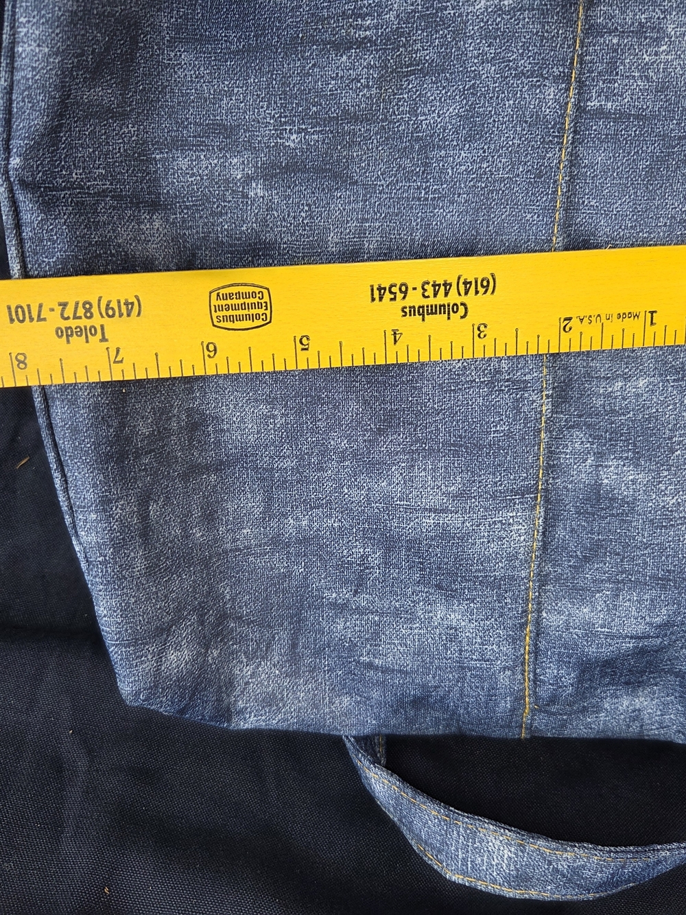Casual Denim-Effect Blue Crossbody Bag - Everyday Hands-Free Carry - Picture 14 of 16